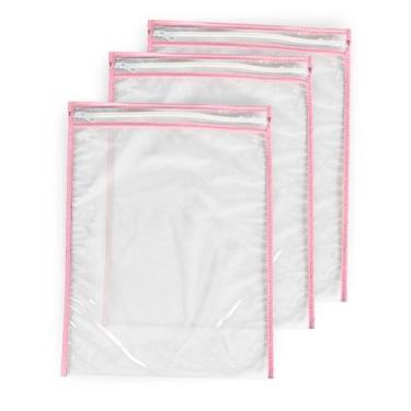 Imagem de Kit com 3 saquinhos organizadores para mala de maternidade com zíper -