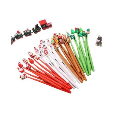 Imagem de Canetas Gel Temáticas De Natal 25pcs Escrita Suave Fluxo De Tinta Unif
