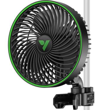 Imagem de VIVOSUN Ventilador de encaixe AeroWave E6 de 15 cm, ventilador interno portátil patenteado com clipe, fluxo de ar forte, mas baixo ruído, e inclinação totalmente ajustável para barraca de cultivo,
