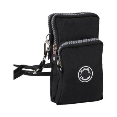 Imagem de Carteira De Telefone À Prova d'Água Em Nylon Com Zíper De Três Camadas