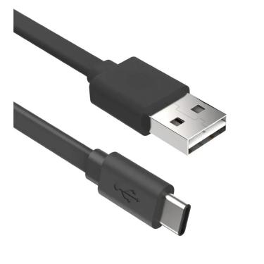 Imagem de Cabo de Dados USB A Tipo C Preto 1 Metro Celular Rápido 4.8A