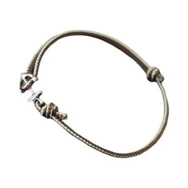 Imagem de Pulseira Masculina Ajustável Estilo Étnico Âncora Aço Inoxidável Artes