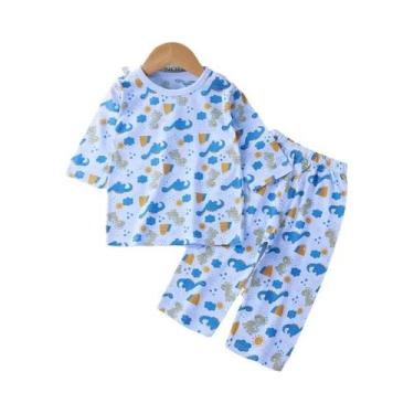 Imagem de Conjunto De Pijamas Infantis Fofos De Manga Longa, Tecido Leve E Confo