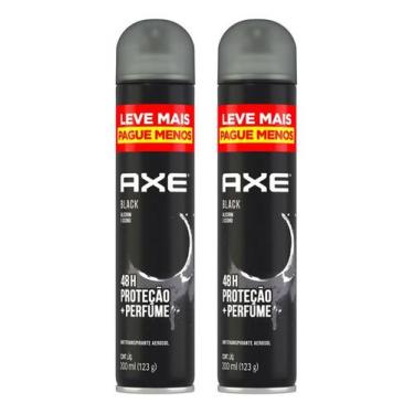 Imagem de Kit C/2 Desodorante Axe 48hs Black Alecrim E Cedro 200ml