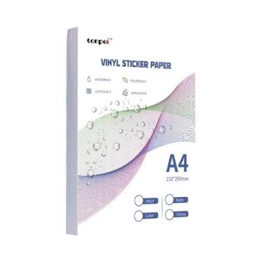 Imagem de Papel Adesivo Vinílico A4 À Prova d'Água, Resistente a Rasgos E Arranh