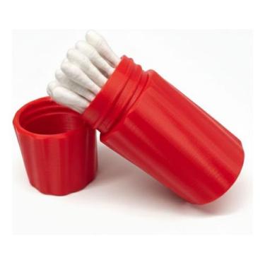 Imagem de Estojo Cotonetes Para Viagem Compacto Com Rosca Impressão 3d - Next 3D