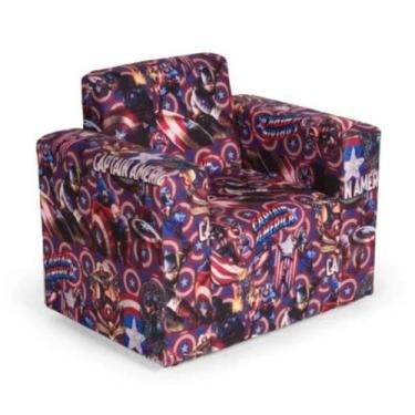 Imagem de Poltrona Infantil Temática Preebel Capitão América, Natural, capitão a