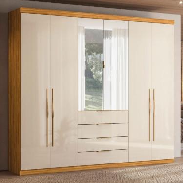 Imagem de Guarda-Roupa Casal Giardino 6 Portas Cinamon/Off White - Demóbile