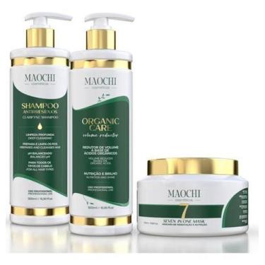 Imagem de Kit Completo Escova Progressiva Redutor De Volume Organicpro - Maochi 