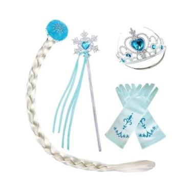 Imagem de Coroa De Cabelo Sintético Da Princesa Elsa Anna Do Frozen 2, Acessório