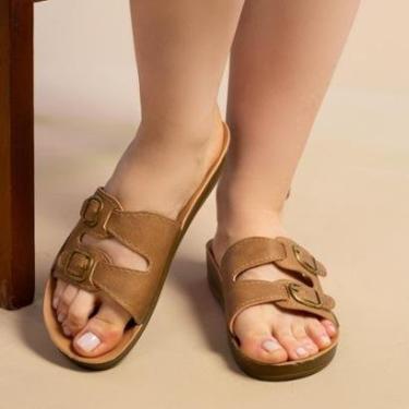 Imagem de sandália chinelo ortopédico anabela para casual confortavel-Feminino