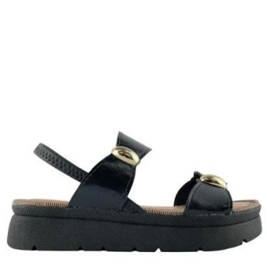 Imagem de Sandália Confort Mississipi com Plataforma e Enfeites Dourados-Feminino