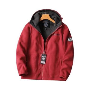 Imagem de Jaqueta De Inverno Masculina 2024, Casaco Casual De Lã Espessa Com Cap