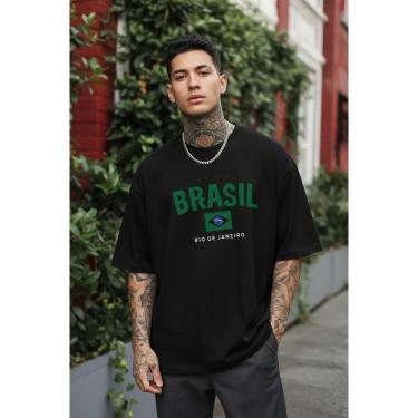 Imagem de Camiseta Masculina Brasil Rio de Janeiro Copa 2026 Malha Algodão Básica Estilosa do P ao G1-Masculino