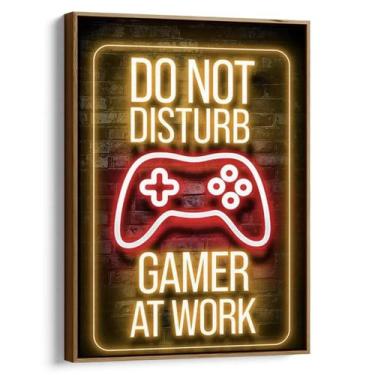 Imagem de Quadro Gamer - Aviso de Não Perturbe - Mioquadros, 200x130 cm, Tabaco