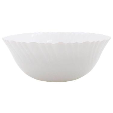 Imagem de Saladeira Tigela Branca 1 Litro De Vidro 20,5cm