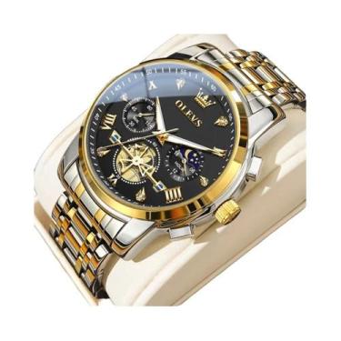 Imagem de Relógio De Quartzo Masculino Luxuoso E À Prova d'Água OLEVS, Multifunc