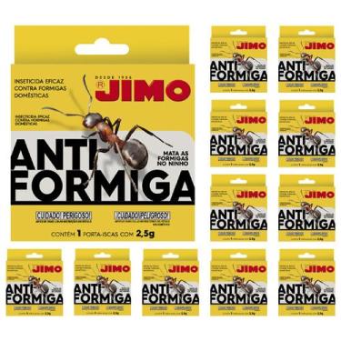Imagem de Jimo Antiformiga Kit 12 Inseticida Eficaz Destrói Ninhos Isca Granulad