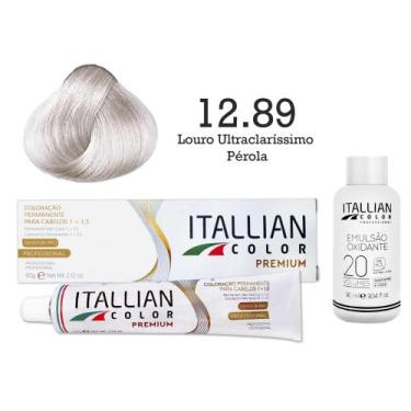 Imagem de Coloração 12.89 Louro Ultraclaríssimo Pérola + Oxi 20 Vol  Itallian Co