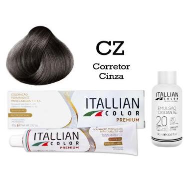 Imagem de Coloração CZ Corretor Cinza + Oxi 20 Vol  Itallian Color - Itallian Ha