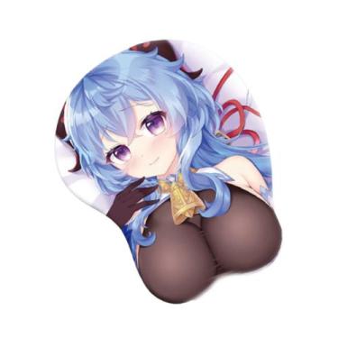 Imagem de Mouse pad Anime Genshins Impacts Ganyu com descanso de pulso - yiweisa