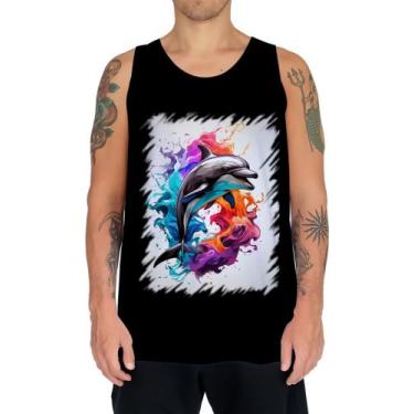 Imagem de Camiseta Regata Golfinho Inteligência Arte Pintura 5 - Kasubeck Store,