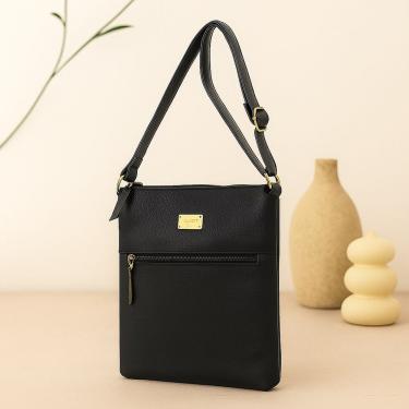 Imagem de Bolsa Transversal Direto De Fábrica Topgrife Atacado Couro Cor Preto Tamanho único