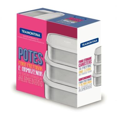 Imagem de Jogo de Potes Freezinox 64220920 para Armazenar Alimentos em Aço Inox com Tampa Plástic...