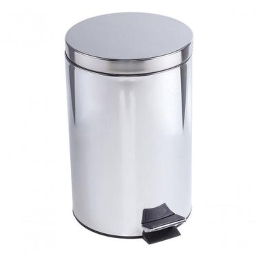 Imagem de Lixeira com Pedal 12L Aço Inox Abertura por Pedal Balde Interno Removível Inox Higipack