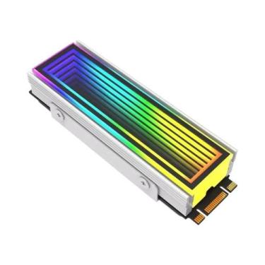 Imagem de Dissipador De Calor RGB M2 NVMe SSD 5V 3 Pinos ARGB AURA Sync Radiador