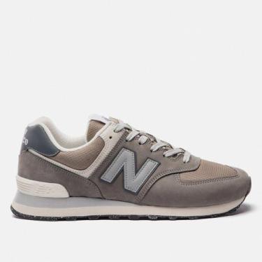 Imagem de Tênis New Balance 574 V2 Unissex, Cinza, Bege, 34