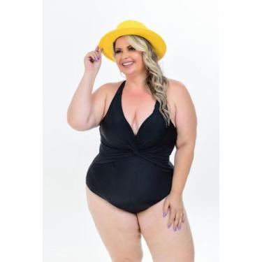 Imagem de Maiô Plus Size Do 46 Ao 60 - BELLA MULHER, Preto, 50/52