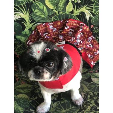 Imagem de Vestido Pet Natalino Personalizado - Cachorro Gato Spitz Alemão Shih-t