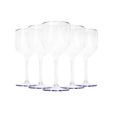 Imagem de Taça De Vinho De Acrílico Cristal 280ml kit 10 Festas Aniversario enfe
