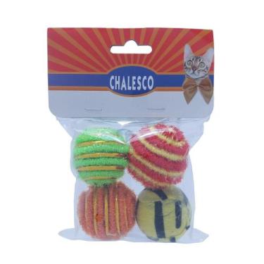 Imagem de Brinquedo Chalesco Cat Balls com 4 unidades 40mm - para Gato
