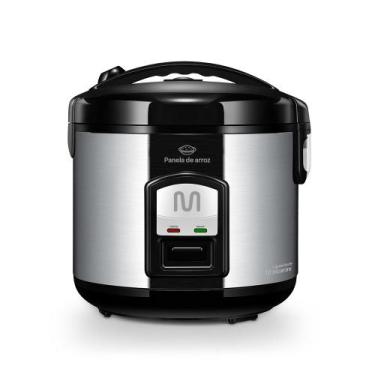Imagem de Panela de Arroz 10 Xícaras de Inox, Função Manter Aquecido e Bandeja a