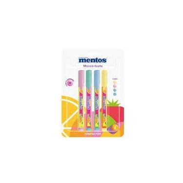 Imagem de Marca Texto Com Cheirinho Mentos 4 Cores Tons Pastéis - Compactor