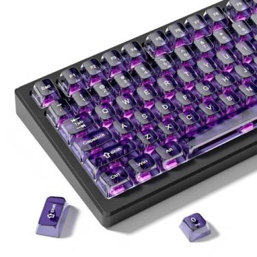 Imagem de dagaladoo Conjunto de teclas transparentes, teclas de teclado translúcidas, teclas gelatinosas