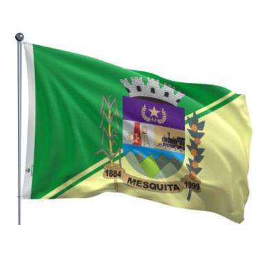 Imagem de Bandeira do Município de Mesquita Uma Face Estampada Tamanho 70x100cm 
