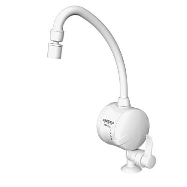 Imagem de Torneira Elétrica Loren Easy de Mesa com Bica Alta e 4 Temperaturas Branca Lorenzetti 220V 5500W