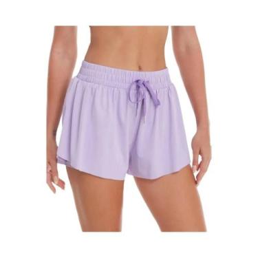 Imagem de Shorts Esportivos Femininos Respiráveis Com Cintura Elástica E Bolso L