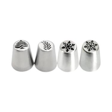 Imagem de Conjunto De Bicos De Confeitar 4 Peças Ferramentas Para Decoração De B