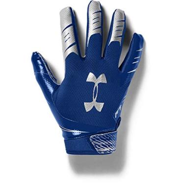 Imagem de Under Armour Luvas de futebol masculinas F7, azul royal (400)/prata metálica, média