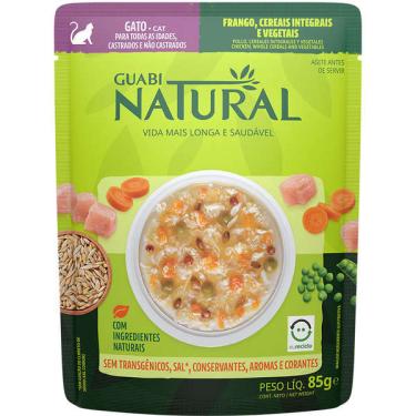 Imagem de Ração Úmida Guabi Natural Frango, Cereais e Vegetais para Gatos - 85 g