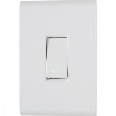 Imagem de Conjunto 4X2 Com 1 Interruptor Simples Liz 10 A 250 V Branco