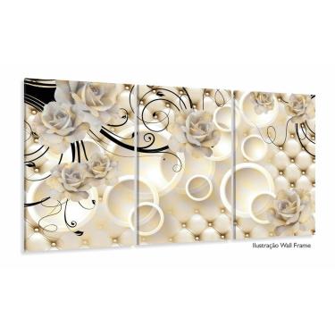 Imagem de Quadros Decorativos Vintage Rosas Flores Quarto Sala 120x60