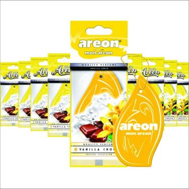 Imagem de Aromatizante Mon Areon Vanilla Choco - 9 Peças - Perfume Automotivo Odorizador Baunilha Chocolate