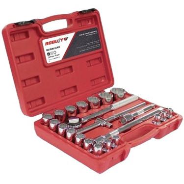 Imagem de Jogo de Soquetes Estriados 1/2" - 8 a 32mm Robust D26-22AM - 22 peças 060230