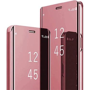 Imagem de BoerHang Capa para Huawei Nova 10, Smart Clear View, Capa de Visão Transparente, Protetora Translúcida 360° (Ouro Rosa)