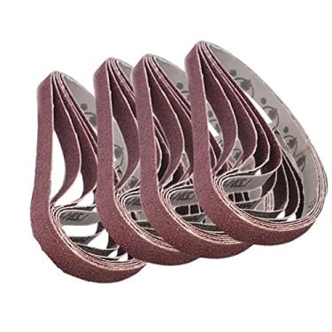 Imagem de 20 peças 457mmx13mm cintos de lixamento de dedo poder lixadeira abrasiva 40/60/80/120Grit bandas abrasivas ferramenta de polimento,60
